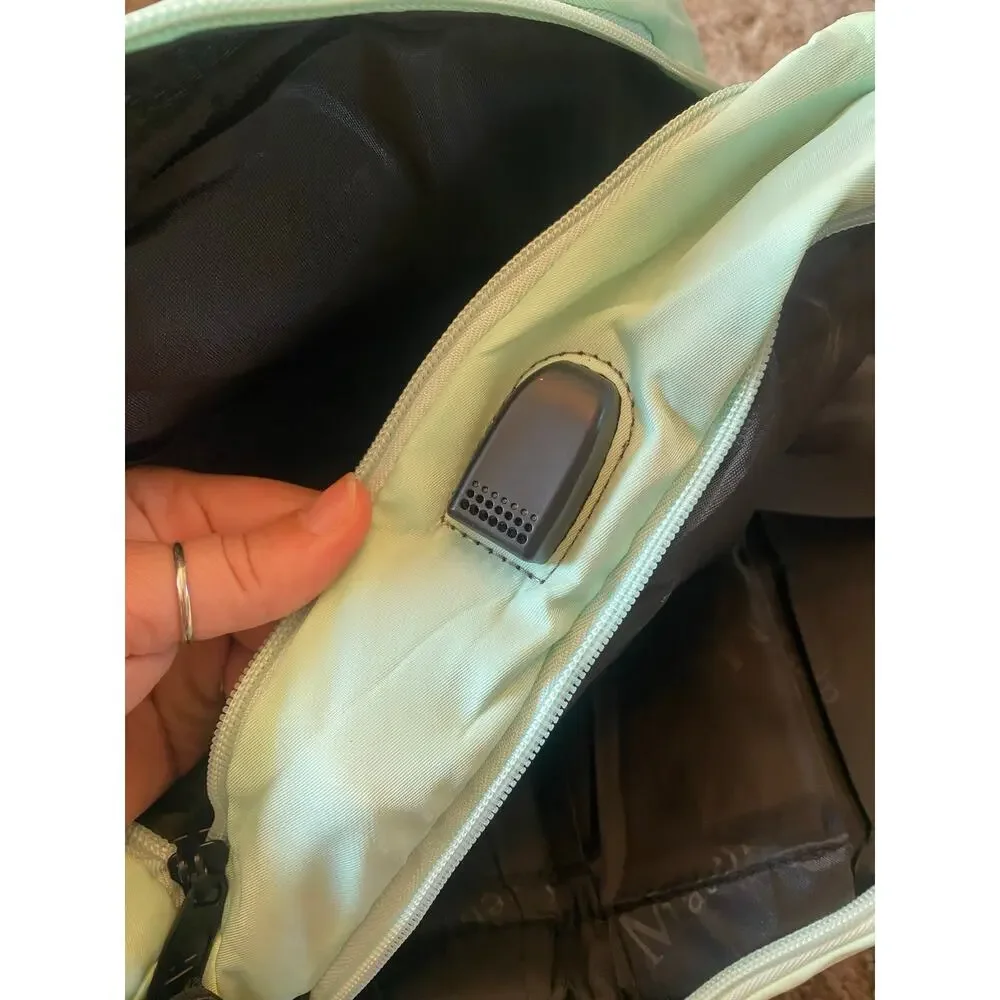 Matein Light Blue Mint Green Travel Backpack Laptop School Book Bag Charger
